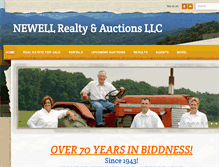 Tablet Screenshot of newellrealtyandauction.com